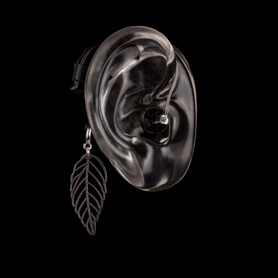Silver Leaf vedhæng til høreapparater