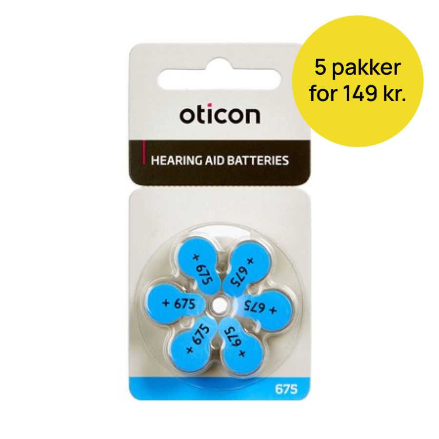 Oticon 675 batteri