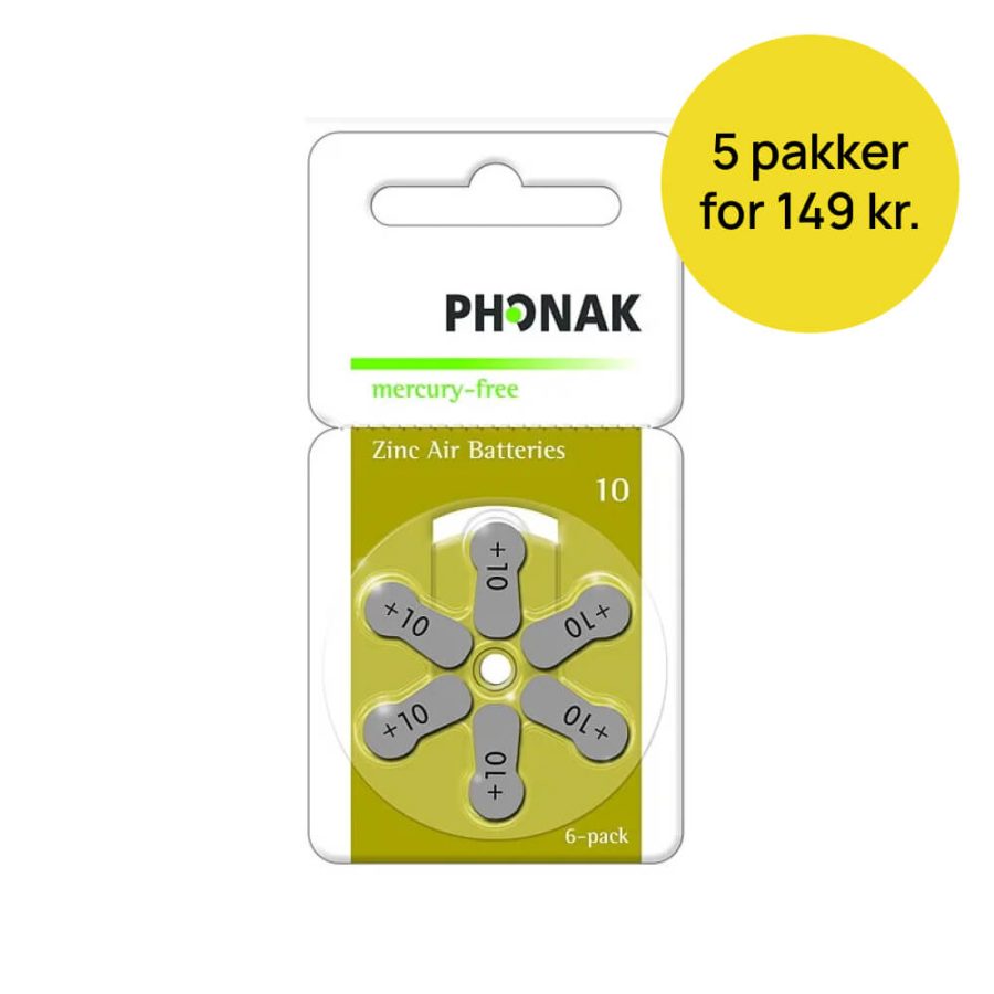 Phonak Batteri 10