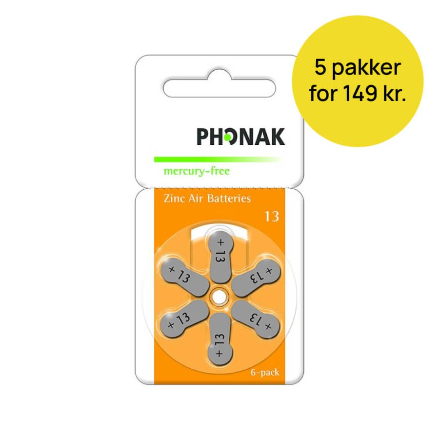 Phonak 13 batteri - HEIMDALL'S Hørecenter.