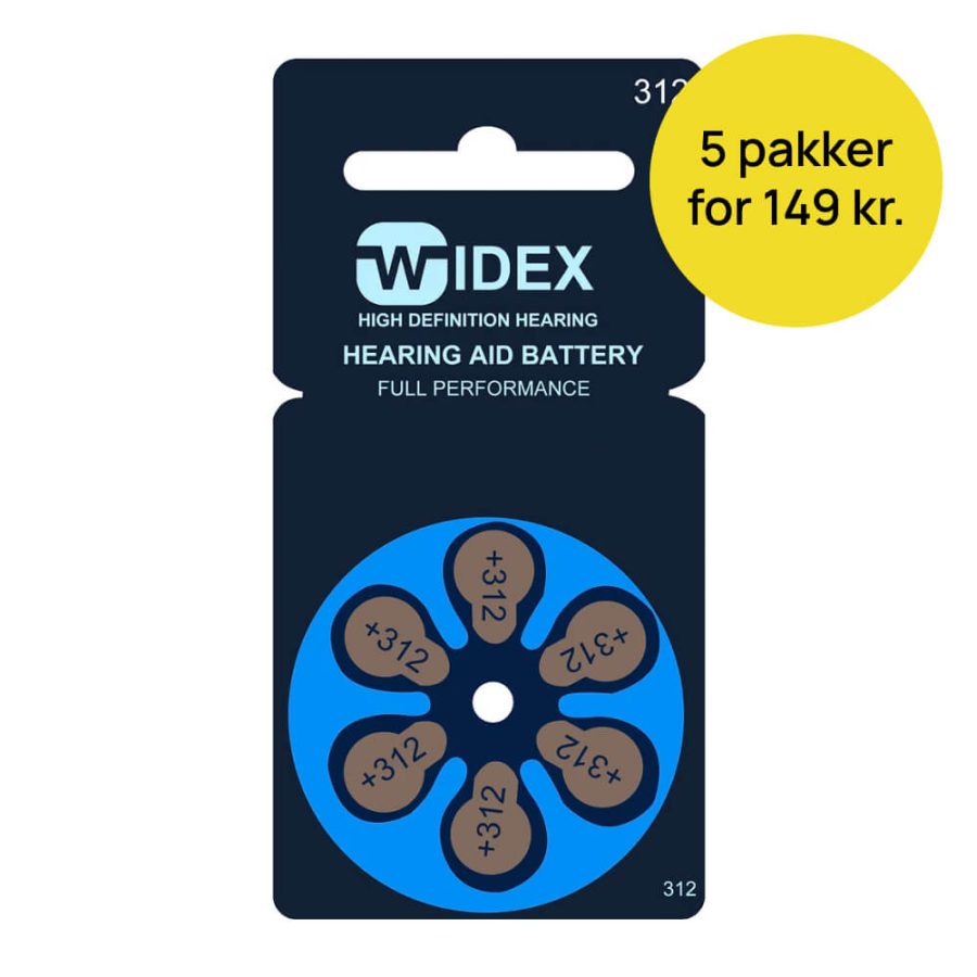 Widex 312 batteri