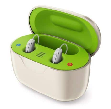 Genopladelige høreapparater der også er vandtætte Phonak Life