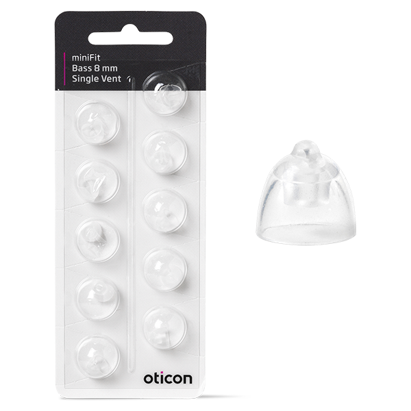 Oticon miniFit Bass Single Vent 8mm