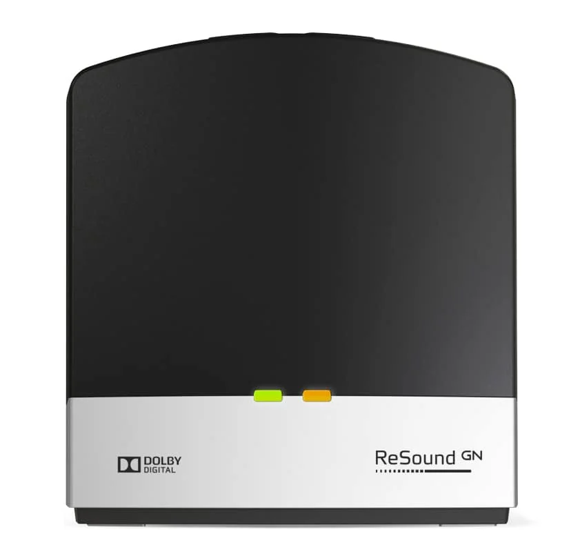 ReSound UNITE TV Streamer 2 set forfra med lysindikatorer