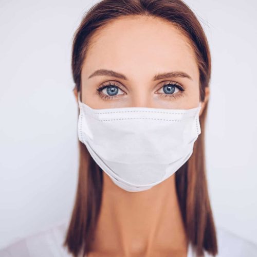 Close,Up,Portrait,Of,Beautiful,Young,European,Woman,Doctor,Nurse